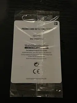 DETECTIVE PIKACHU SM190 PROMO STAMPED RARE POKEMON HOLO SEALED NM - Image 2