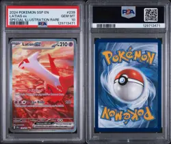 Pokemon TCG Latias ex 239/191 Sv08: Surging Sparks SIR PSA 10 GEM MT - Image 1