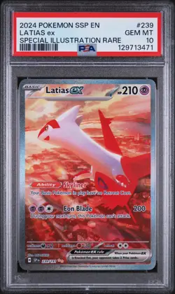 Pokemon TCG Latias ex 239/191 Sv08: Surging Sparks SIR PSA 10 GEM MT - Image 2