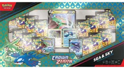Pokemon Crown Zenith Sea And Sky Premium Collection Rayquaza V Kyogre V Booster - Image 5
