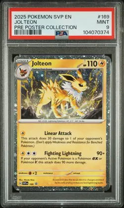2025 POKEMON SVP EN-SV BLACK STAR PROMO #169 JOLTEON PSA 9 - Image 1