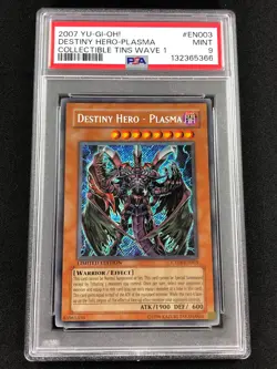 Yugioh 2007 Destiny Hero Plasma CT04-EN003 PSA 9 Secret Rare - Image 1