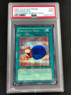 Yugioh 2002 Graceful Dice EDS-002 PSA 9 Secret Rare - Image 1