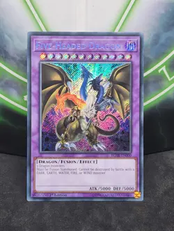 Yugioh Five-Headed Dragon BLHR-EN000 Secret Rare 1st Edition NM - Image 1