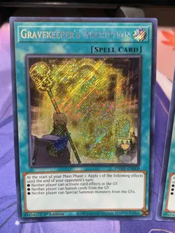 Yu-Gi-Oh! Gravekeeper's Inscription Secret Rare 1st Edition PHHY-EN000 - Image 3