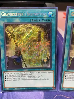 Yu-Gi-Oh! Gravekeeper's Inscription Secret Rare 1st Edition PHHY-EN000 - Image 4