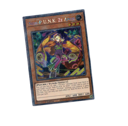 Yugioh Yu-Gi-Oh! Noh-P.U.N.K. Ze Amin RA04-EN293 Platinum Secret Rare - Image 1
