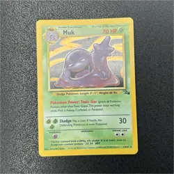 Pokemon Muk 13/62 Fossil Holo Rare 70 LP 1999 Wizards of the Coast Card - Image 1