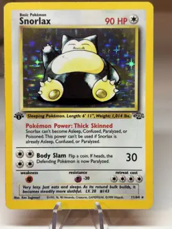 1999 Pokemon SNORLAX Jungle Set 1ST EDITION HOLO Rare Card 11/64 WotC EX+🔥💎 - Image 4