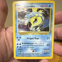Pokemon Gyarados Base Set Holo Rare 100 HP 6/102 1999 English Card - Image 1