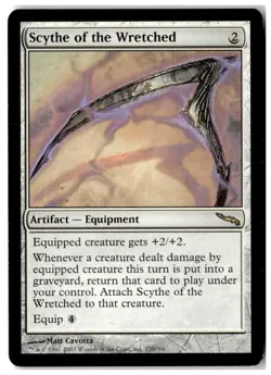 MTG Scythe of the Wretched - Mirrodin Moderately Played English - Image 1