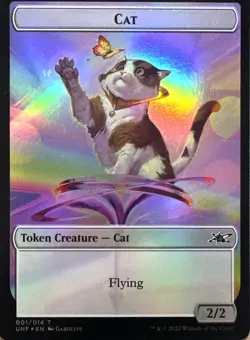Cat // Treasure (13) Double-sided Token Holo T Unfinity NM - Image 1