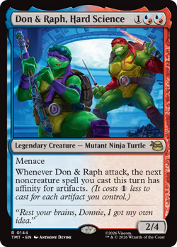 Don & Raph, Hard Science (FOIL) x1 - MTG Teenage Mutant Ninja Turtles TMT #144 - Image 1
