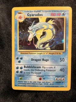 Pokemon TCG Gyarados 6/102 Base Set Holo WOTC Vintage English 1999 MP (A1) - Image 2