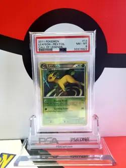 2011 pokemon call of legends leafeon reverse foil #13 psa 8 - Image 1