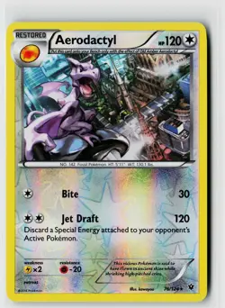 Pokemon XY - Fates Collide #76/124 Aerodactyl Reverse Holo - Image 1