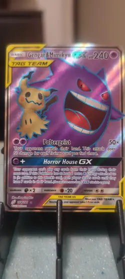 Pokemon Gengar & Mimikyu GX 164/181 Team Up Ultra Rare Full Art Holo PSA - Image 1