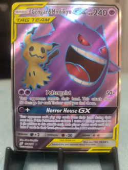 Pokemon Gengar & Mimikyu GX 164/181 Team Up Ultra Rare Full Art Holo PSA - Image 2