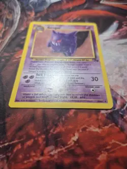 1999 Pokemon Fossil Gengar 20/62 Rare MP Unlimited WOTC Vintage Non Holo Rare - Image 3