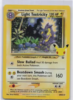 Light Toxtricity SWSH137 Holo Promo Sword & Shield Promo Pokemon - Image 1
