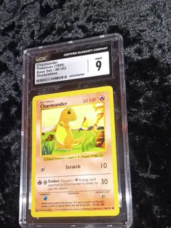 Pokemon TCG Base Set Shadowless Charmander 46/102 CGC 9 Mint - Image 1