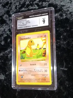 Pokemon TCG Base Set Shadowless Charmander 46/102 CGC 9 Mint - Image 2