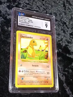Pokemon TCG Base Set Shadowless Charmander 46/102 CGC 9 Mint - Image 3