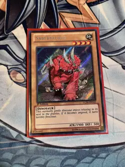 Yugioh Sabersaurus LCJW-EN143 1st Secret (NM) - Image 1