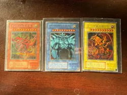 Yu-Gi-Oh Slifer Obelisk Winged Dragon of Ra G4-01 G4-02 G4-03 Japanese LP - Image 1