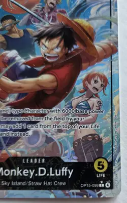 One Piece OPTCG English Monkey D. Luffy Alt Art Leader OP15-098 L* - NEW! - Image 5