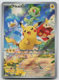 Pikachu Promo Holofoil SV: Scarlet & Violet Promo Cards SVP027 NM - Image 1
