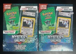 Pokemon Mystery Gems 1 CGC Graded Card & 1 Booster Pack 2025 Limited Edition x2 - Image 1