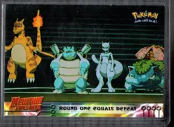 ROUND ONE EQUALS DEFEAT #26 Topps Pokemon Card Mewtwo Strikes Back - LP - Image 1