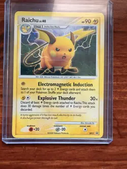 Pokemon Raichu Diamond & Pearl DP21 90 HP Promo 2008 Card Pokemon TCG Card Stock - Image 1