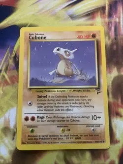 Pokemon Cubone Base Set 2 Vintage Card #70/130 Wotc 2000 - Image 1
