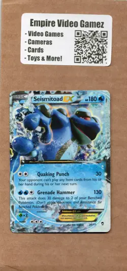 Seismitoad EX - 20/111 - Ultra Rare Furious Fists Set - Pokemon Card - MP - Image 1