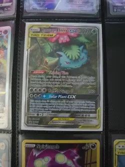 Pokemon TCG Venusaur & Snivy GX TAG TEAM Promo Holo Card SM229 - Image 1