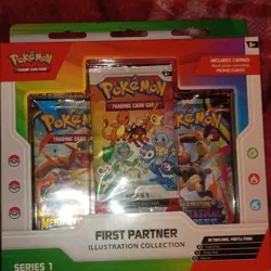 Pokemon First Partner Illustration Collection Series 1 Box Rare Promo Cards - Image 1
