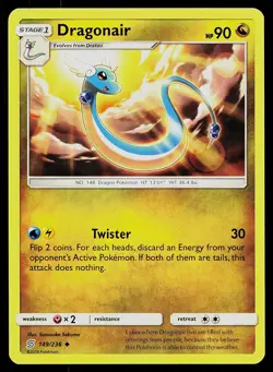 Pokemon Card Unified Minds Dragonair 149/236 Uncommon - Image 1