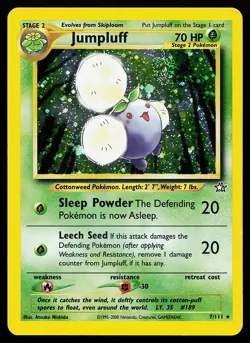 Jumpluff 7/111 Holo Rare Neo Genesis Pokemon Card - Image 1
