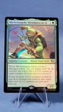 MTG Michelangelo, Weirdness to 11 FOIL 0121 MTG Ninja Turtles 🔮 - Image 1