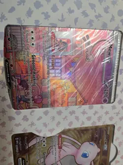 Pokemon TCG 151 UPC Promo Set Mew 053 Mewtwo 052 Metal Mew 205 on sleeve. - Image 1