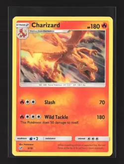 Pokemon Detective Pikachu #5/18 Crease Holo Rare Charizard - Image 1