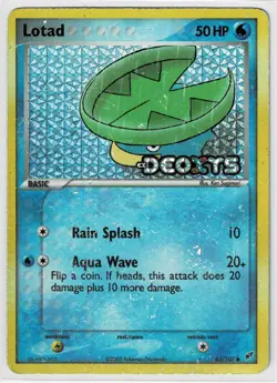 Lotad 63/107 Pokemon EX Deoxys Reverse Holo Stamped Common HP (DMG) - Image 1