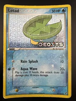 Lotad 63/107 Pokemon EX Deoxys Reverse Holo Stamped Common HP (DMG) - Image 3
