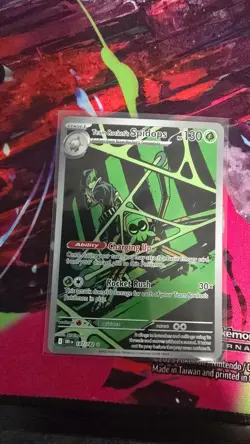 Team Rocket’s Spidops 187/182 Destined Rivals Illustration Rare Pokemon NM - Image 1