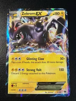 Zekrom EX - 51/99 Next Destinies Black & White Foil Pokemon MP - Image 1