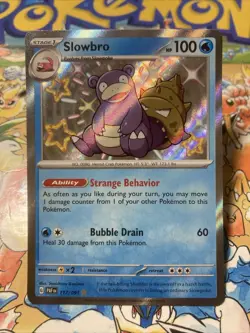 Slowbro Pokemon Paldean Fates 117/091 Shiny Holo Rare Pokemon TCG - Image 1