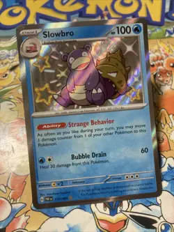 Slowbro Pokemon Paldean Fates 117/091 Shiny Holo Rare Pokemon TCG - Image 2