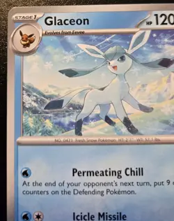 Glaceon 054/167 Uncommon Scarlet & Violet: Twilight Masquerade Pokemon TCG - Image 2